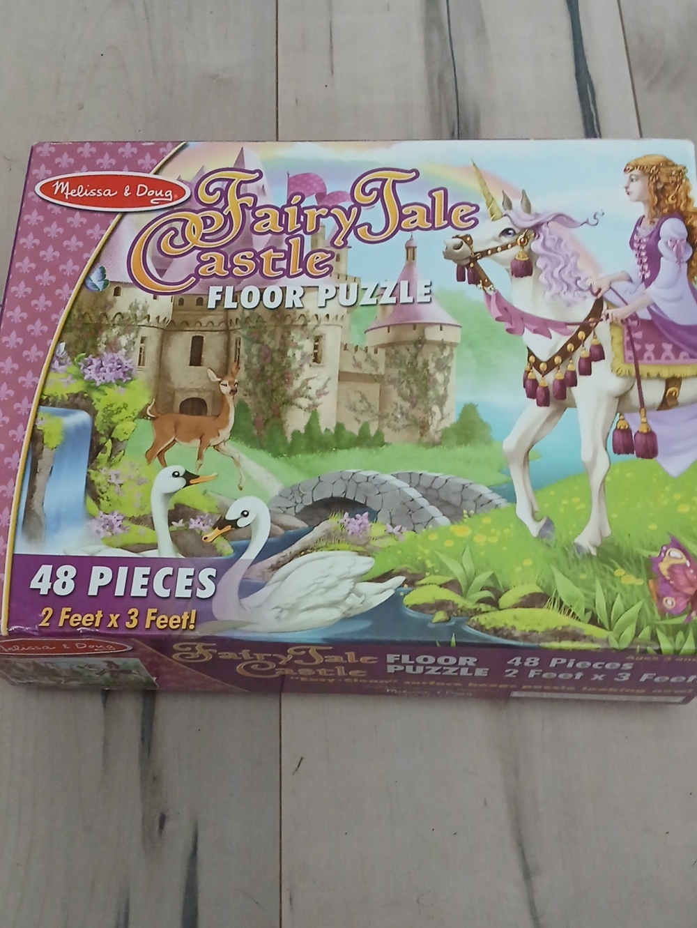 Melissa & Doug Fairy Tale Castle Puzzle - Pink, Purple, Green Artwork